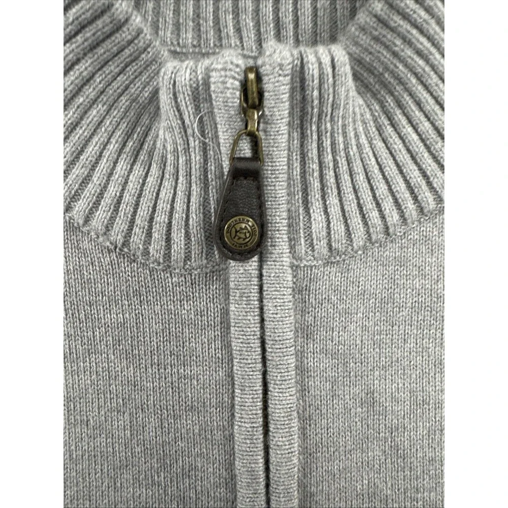 Southern Tide 1/4 Zip Sweater Mens 21” P2P Navy Gray Stripe Skipjack